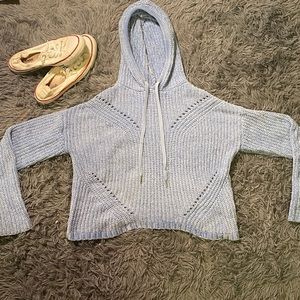 Blue cropped sweater size medium